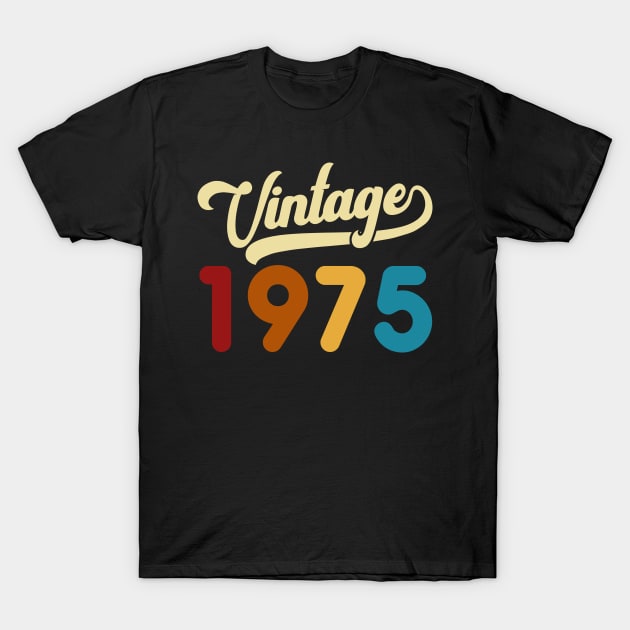 1975 Vintage Gift 45th Birthday Retro Style T-Shirt by Kimko